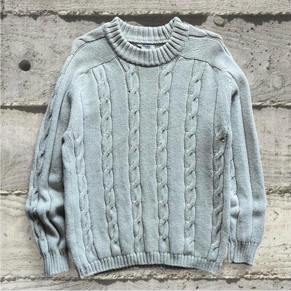 True vintage 50s-60s cable knit wool sweater made in Italy WPL 8046-New Jersey